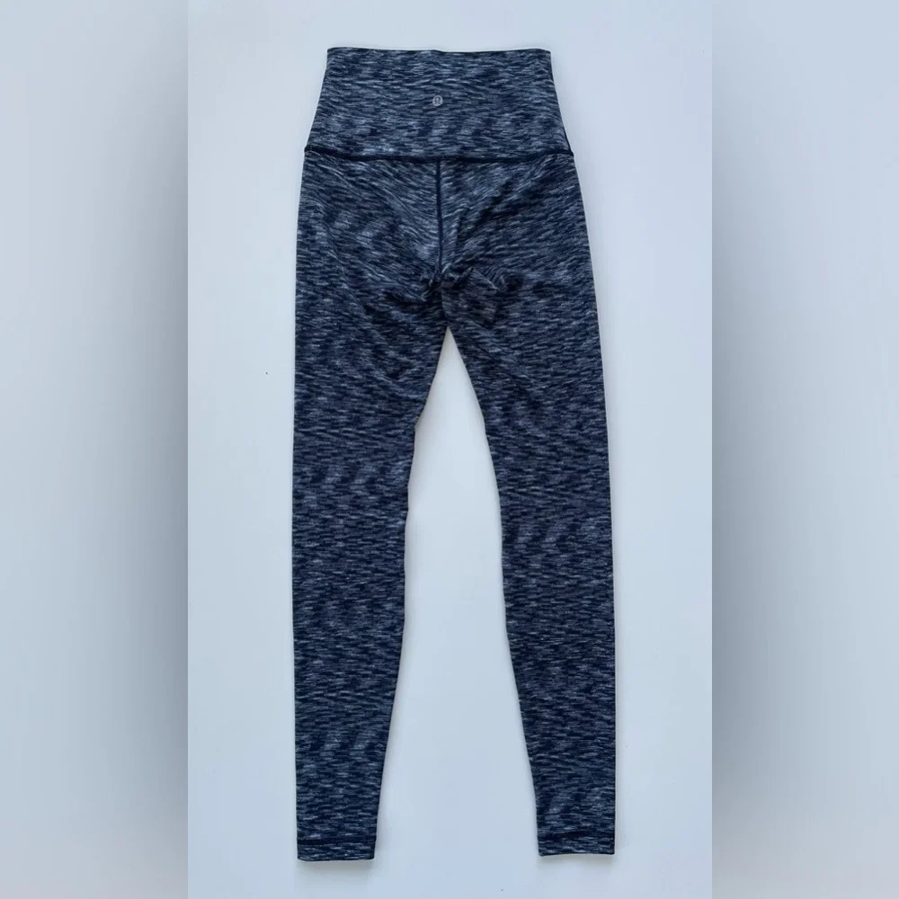 Lululemon Women's Wunder Under Pant Hi-Rise Dramatic Static White Black Size 6